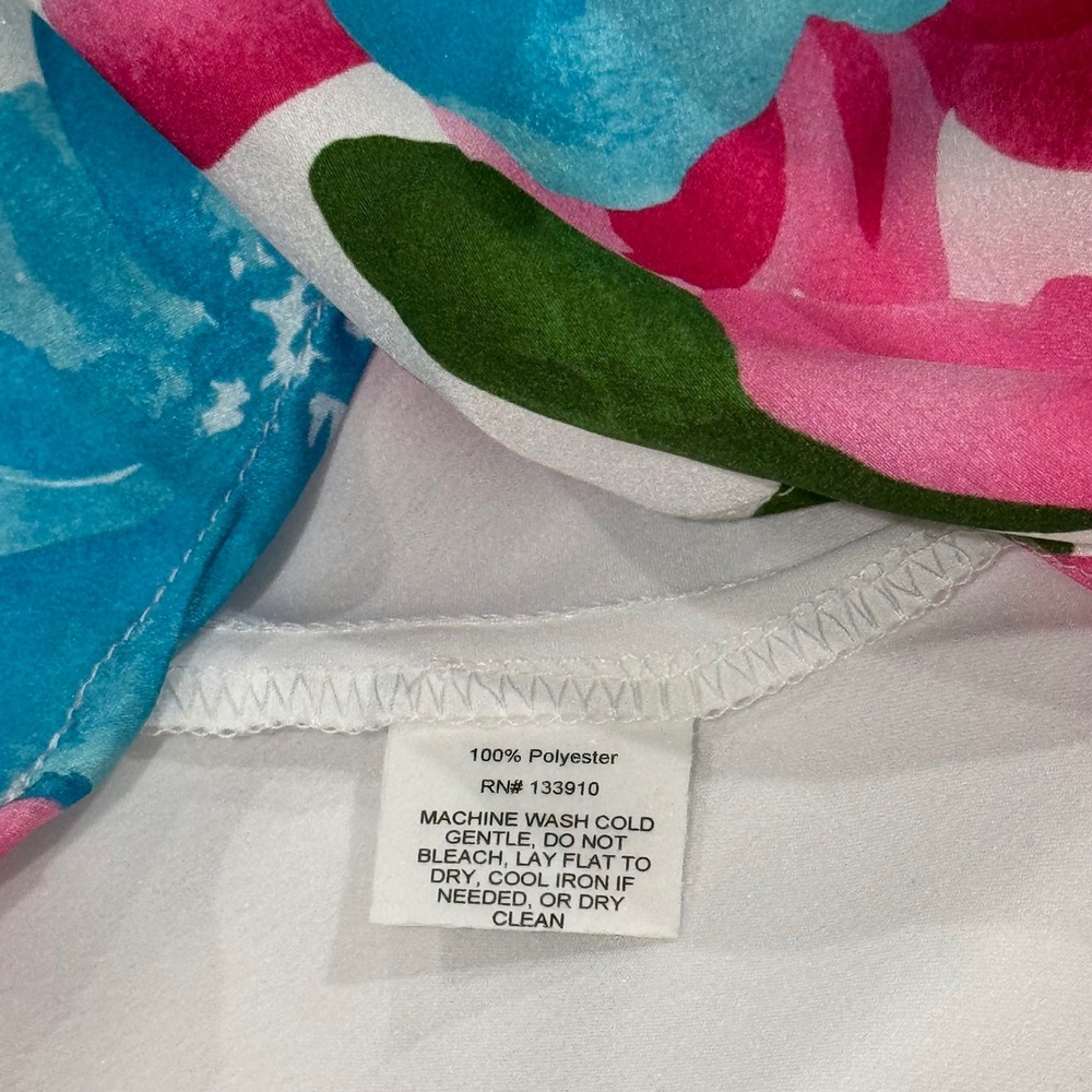 Show Me Your Mumu Floral Mini Dress Pink Blue XXL Spaghetti Strap Backless Satin - Picture 5 of 7